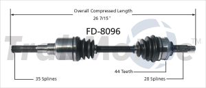 TrakMotive FD8096 Vetoakseli