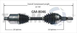 TrakMotive GM8046 Vetoakseli