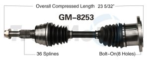 TrakMotive GM8253 Vetoakseli