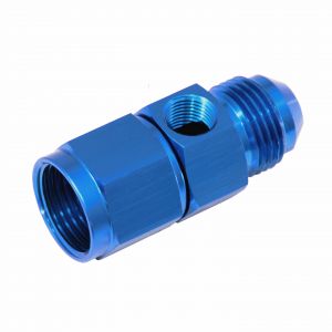 6AN male to 6AN Female Adapter with 1/8 NPT in Hex, Aluminum | Goodridge FP192